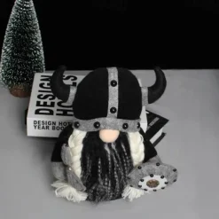 Medieval Viking Gladiator Gnome Plush Doll, Faceless Elder Warrior Stuffed Figurine, Nordic Knight Plush Decor Toy