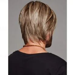 Medieval Wig Men Wig Short Blonde Brown Layered Natural Synthetic Hair Full Wigs for Male Guy Daily Party Wear Halloween Wigs