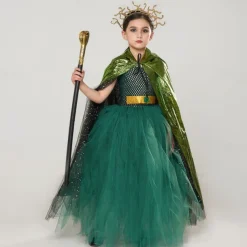 Medusa Halloween Dress Cosplay Costume Tutu Cosplay Kid's Girls' Carnival Masquerade Performance Party Halloween Easy Halloween Costumes Dress Up