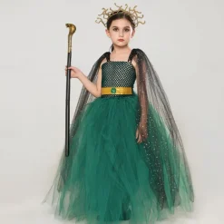 Medusa Halloween Dress Cosplay Costume Tutu Cosplay Kid's Girls' Carnival Masquerade Performance Party Halloween Easy Halloween Costumes Dress Up