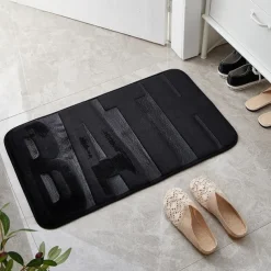 Memory Foam Bath Mat, Cobblestone Super Absorbent Bath Mat, Machine Washable And Ultra Soft, Bathroom Supplies