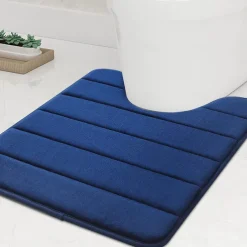 Memory Foam Bath Mat Non-slip Contour Toilet Bath Rug, U-Shaped Non Slip Absorbent Thick Soft Washable Bathroom Rugs, Floor Carpet Bath Mat for Bathroom Sink Toilet 50*60CM (20" x 24")