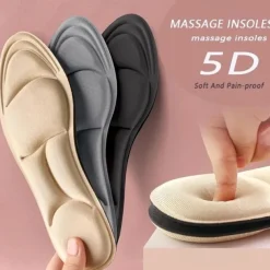 Memory Foam Massage Insoles for Foot Pain Relief – Soft Arch Support Cushion Pads for Men and Women, Shock-Absorbing Inserts for Walking, Running, Standing All Day