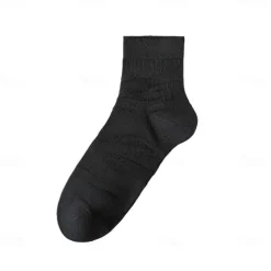 Men 1 Pair Socks Black White Color Plain School Formal Outdoor Plain Thin Summer Daily Casual