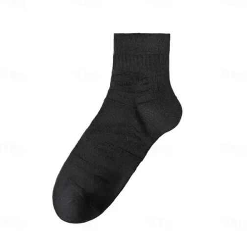 Men 1 Pair Socks Black White Color Plain School Formal Outdoor Plain Thin Summer Daily Casual