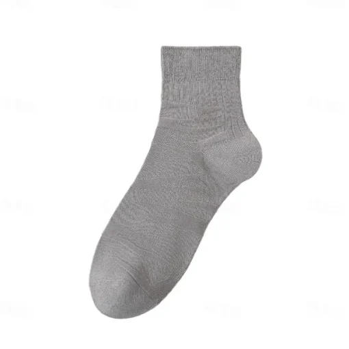 Men 1 Pair Socks Black White Color Plain School Formal Outdoor Plain Thin Summer Daily Casual