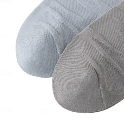 Men 1 Pair Socks Black White Color Plain School Formal Outdoor Plain Thin Summer Daily Casual