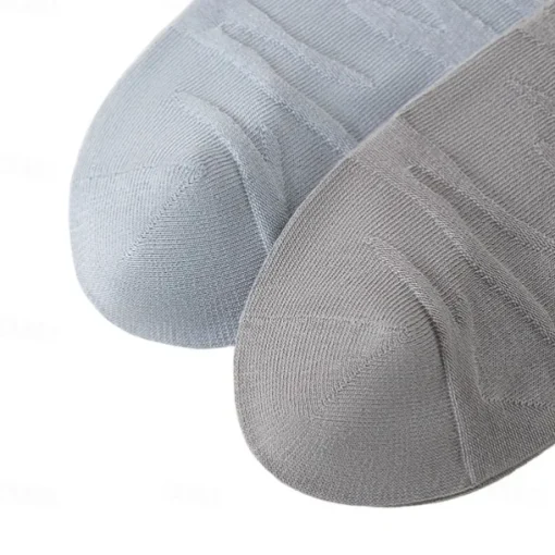 Men 1 Pair Socks Black White Color Plain School Formal Outdoor Plain Thin Summer Daily Casual