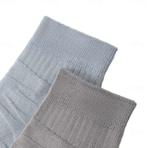 Men 1 Pair Socks Black White Color Plain School Formal Outdoor Plain Thin Summer Daily Casual