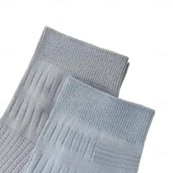 Men 1 Pair Socks Black White Color Plain Textured School Formal Outdoor Thin Summer Daily Casual