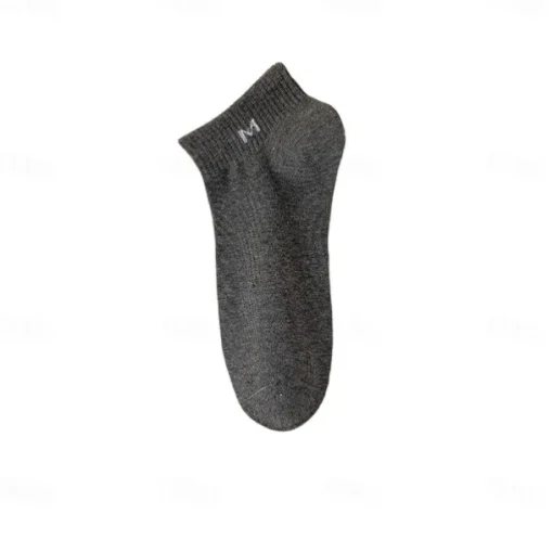 Men 1 Pair Socks No Show & Liner Socks Black White Color Plain School Formal Outdoor Medium Summer Spring Fall Winter Daily Casual