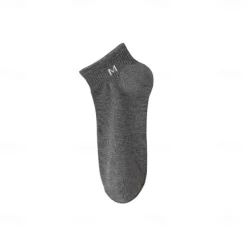 Men 1 Pair Socks No Show & Liner Socks Black White Color Plain School Formal Outdoor Medium Summer Spring Fall Winter Daily Casual