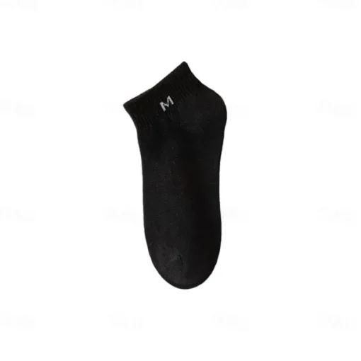 Men 1 Pair Socks No Show & Liner Socks Black White Color Plain School Formal Outdoor Medium Summer Spring Fall Winter Daily Casual