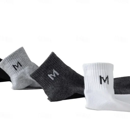 Men 1 Pair Socks No Show & Liner Socks Black White Color Plain School Formal Outdoor Medium Summer Spring Fall Winter Daily Casual