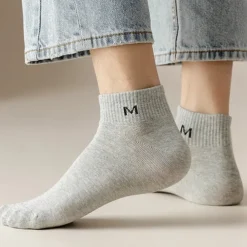 Men 1 Pair Socks No Show & Liner Socks Black White Color Plain School Formal Outdoor Medium Summer Spring Fall Winter Daily Casual