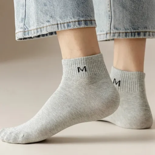 Men 1 Pair Socks No Show & Liner Socks Black White Color Plain School Formal Outdoor Medium Summer Spring Fall Winter Daily Casual