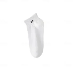 Men 1 Pair Socks No Show & Liner Socks Black White Color Plain School Formal Outdoor Medium Summer Spring Fall Winter Daily Casual