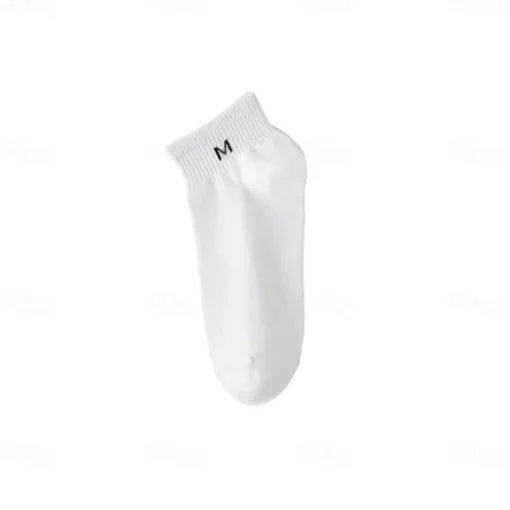 Men 1 Pair Socks No Show & Liner Socks Black White Color Plain School Formal Outdoor Medium Summer Spring Fall Winter Daily Casual