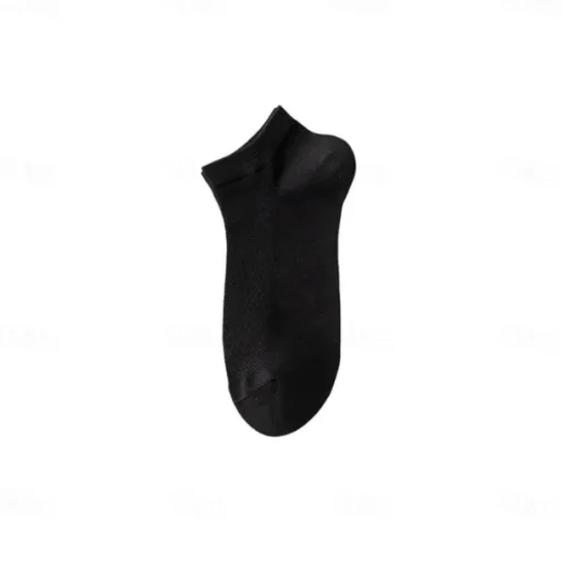 Men 1 Pair Socks No Show & Liner Socks Black White Color Plain School Formal Outdoor Thin Summer Spring Fall All Seasons Daily Casual