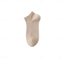 Men 1 Pair Socks No Show & Liner Socks Black White Color Plain School Formal Outdoor Thin Summer Spring Fall All Seasons Daily Casual
