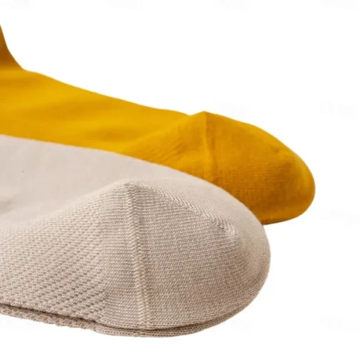 Men 1 Pair Socks No Show & Liner Socks Black White Color Plain School Formal Outdoor Thin Summer Spring Fall All Seasons Daily Casual