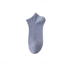 Men 1 Pair Socks No Show & Liner Socks Black White Color Plain School Formal Outdoor Thin Summer Spring Fall All Seasons Daily Casual