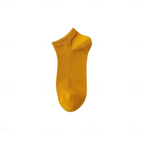Men 1 Pair Socks No Show & Liner Socks Black White Color Plain School Formal Outdoor Thin Summer Spring Fall All Seasons Daily Casual