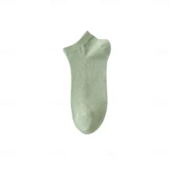 Men 1 Pair Socks No Show & Liner Socks Black White Color Plain School Formal Outdoor Thin Summer Spring Fall All Seasons Daily Casual