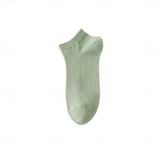 Men 1 Pair Socks No Show & Liner Socks Black White Color Plain School Formal Outdoor Thin Summer Spring Fall All Seasons Daily Casual