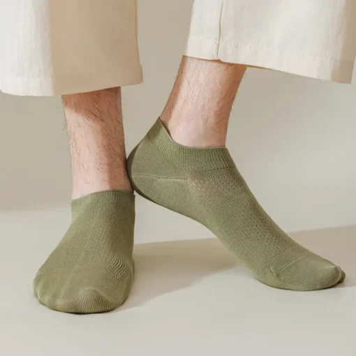 Men 1 Pair Socks No Show & Liner Socks Black White Color Plain School Formal Outdoor Thin Summer Spring Fall Daily Casual