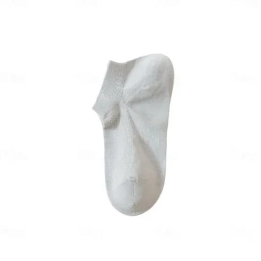 Men 1 Pair Socks No Show & Liner Socks Black White Color Plain School Formal Outdoor Thin Summer Spring Fall Daily Casual
