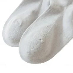 Men 1 Pair Socks No Show & Liner Socks Black White Color Plain School Formal Outdoor Thin Summer Spring Fall Daily Casual