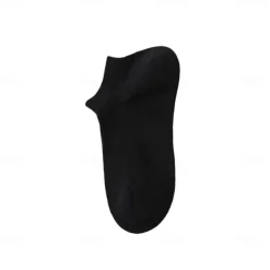 Men 1 Pair Socks No Show & Liner Socks Black White Color Plain School Formal Outdoor Thin Summer Spring Fall Daily Casual