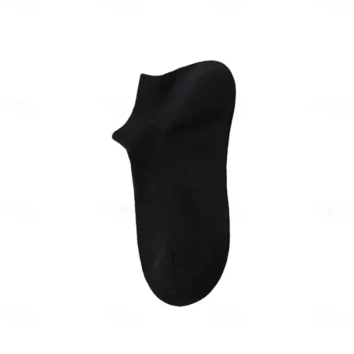 Men 1 Pair Socks No Show & Liner Socks Black White Color Plain School Formal Outdoor Thin Summer Spring Fall Daily Casual