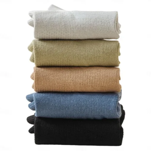 Men 1 Pair Socks No Show & Liner Socks Black White Color Plain School Formal Outdoor Thin Summer Spring Fall Daily Casual
