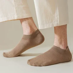 Men 1 Pair Socks No Show & Liner Socks Black White Color Plain School Formal Outdoor Thin Summer Spring Fall Daily Casual