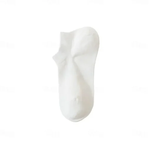 Men 1 Pair Socks No Show & Liner Socks Black White Color Plain School Formal Outdoor Thin Summer Spring Fall Daily Casual