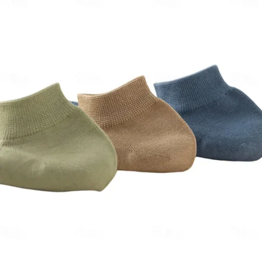 Men 1 Pair Socks No Show & Liner Socks Black White Color Plain School Formal Outdoor Thin Summer Spring Fall Daily Casual