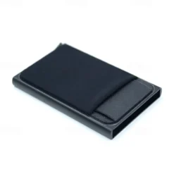Men Business Aluminum Wallet with Or Without Back Pocket Cash ID Card Holder RFID Blocking Slim Metal Wallet Coin Purse