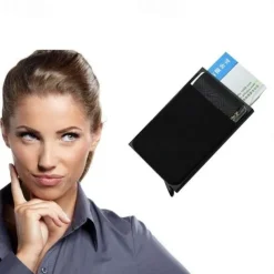 Men Business Aluminum Wallet with Or Without Back Pocket Cash ID Card Holder RFID Blocking Slim Metal Wallet Coin Purse