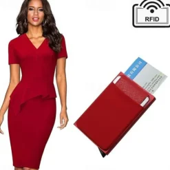 Men Business Aluminum Wallet with Or Without Back Pocket Cash ID Card Holder RFID Blocking Slim Metal Wallet Coin Purse