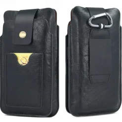 Men Cellphone Loop Holster Case Belt Waist Bag Props PU Leather Purse Phone Wallet Vintage Belt Mobile Phone Protective Sheath