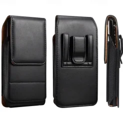 Men Cellphone Loop Holster Case Belt Waist Bag Props PU Leather Purse Phone Wallet Vintage Belt Mobile Phone Protective Sheath