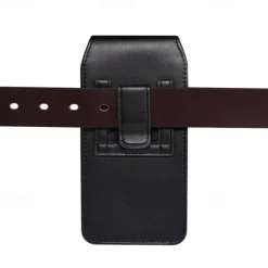 Men Cellphone Loop Holster Case Belt Waist Bag Props PU Leather Purse Phone Wallet Vintage Belt Mobile Phone Protective Sheath