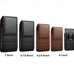 Men Cellphone Loop Holster Case Belt Waist Bag Props PU Leather Purse Phone Wallet Vintage Belt Mobile Phone Protective Sheath