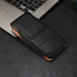 Men Cellphone Loop Holster Case Belt Waist Bag Props PU Leather Purse Phone Wallet Vintage Belt Mobile Phone Protective Sheath