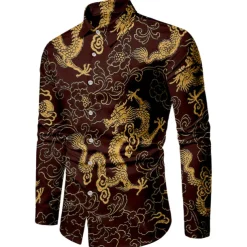 Men Gold Bronzing Camisa Social Shirts Dress Slim Fit New Long Sleeve Striped Shirt For Men Streetwear Shirts Club Party Patterned Shirts