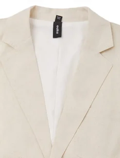 Men Linen Blazer Sport Coat Casual Daily Vacation Spring & Summer Cotton And Linen Solid Color Comfy Single Breasted Two-button Blazer White Beige Light Blue