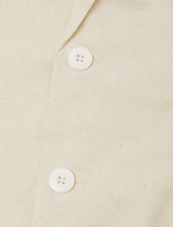 Men Linen Blazer Sport Coat Casual Daily Vacation Spring & Summer Cotton And Linen Solid Color Comfy Single Breasted Two-button Blazer White Beige Light Blue