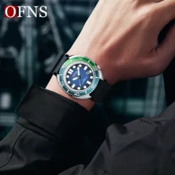 Men Quartz Watch Minimalist Fashion Casual Wristwatch Luminous Calendar Waterproof World Time Rubber Watch